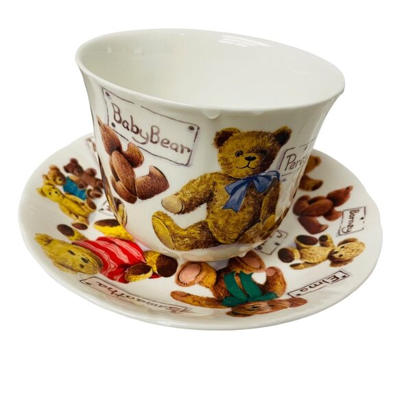 Roy Kirkham My Favorite Teddies Bears Fine Bone China Cup & Saucer Set 4" x 4 1/ - Picture 2 of 11